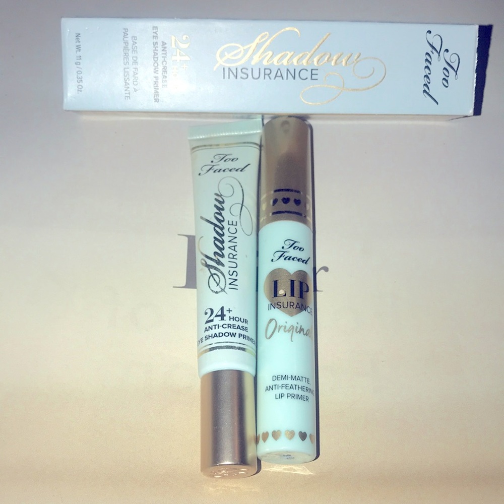 💋 TOO FACED NEW SHADOW INSURANCE & ALSO LIP     INSURANCE (BUNDLE)‼️‼️‼️